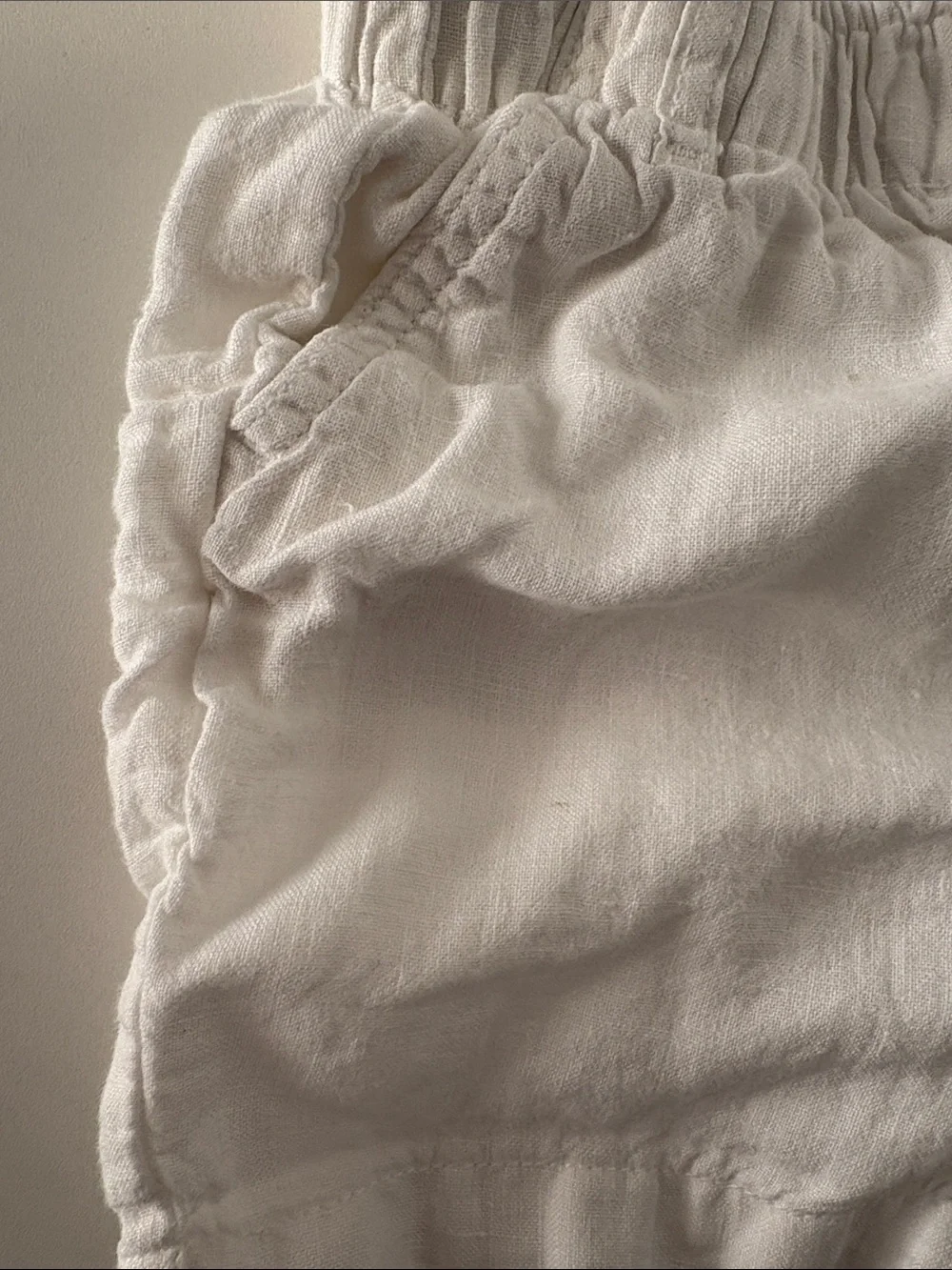 Zara White Kids Linen-Blend Shorts 4T